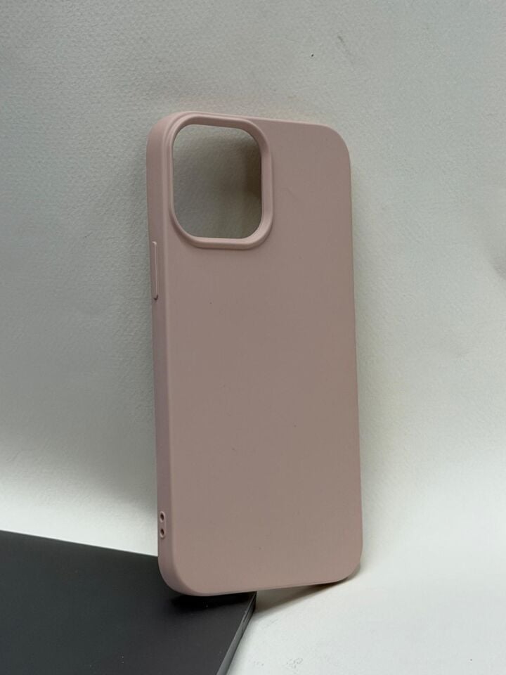 Iphone 13 Pro Max Uyumlu Silikon Lansman Kılıf Krem