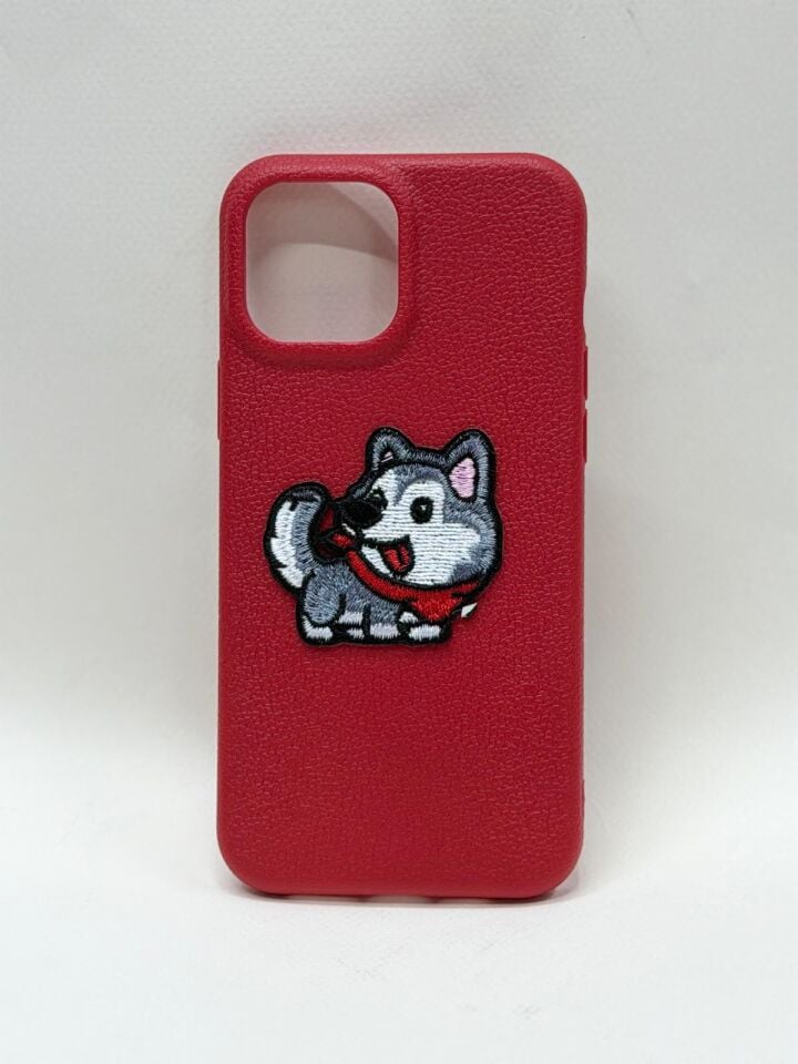 iPhone 13 Pro Max Uyumlu Canlı Renkli Candy Case - Kamera Korumalı Soft Silikon Kılıf kırmızı köpek desenli