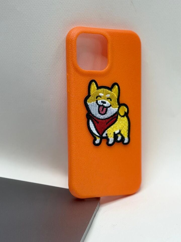 iPhone 13 Pro Max Uyumlu Canlı Renkli Candy Case - Kamera Korumalı Soft Silikon Kılıf turuncu köpek