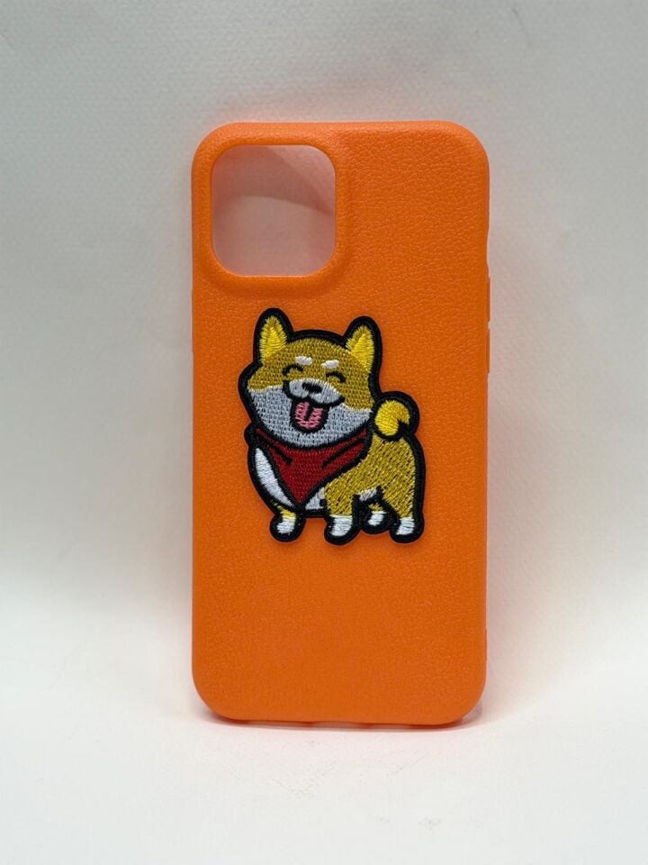 iPhone 13 Pro Max Uyumlu Canlı Renkli Candy Case - Kamera Korumalı Soft Silikon Kılıf turuncu köpek