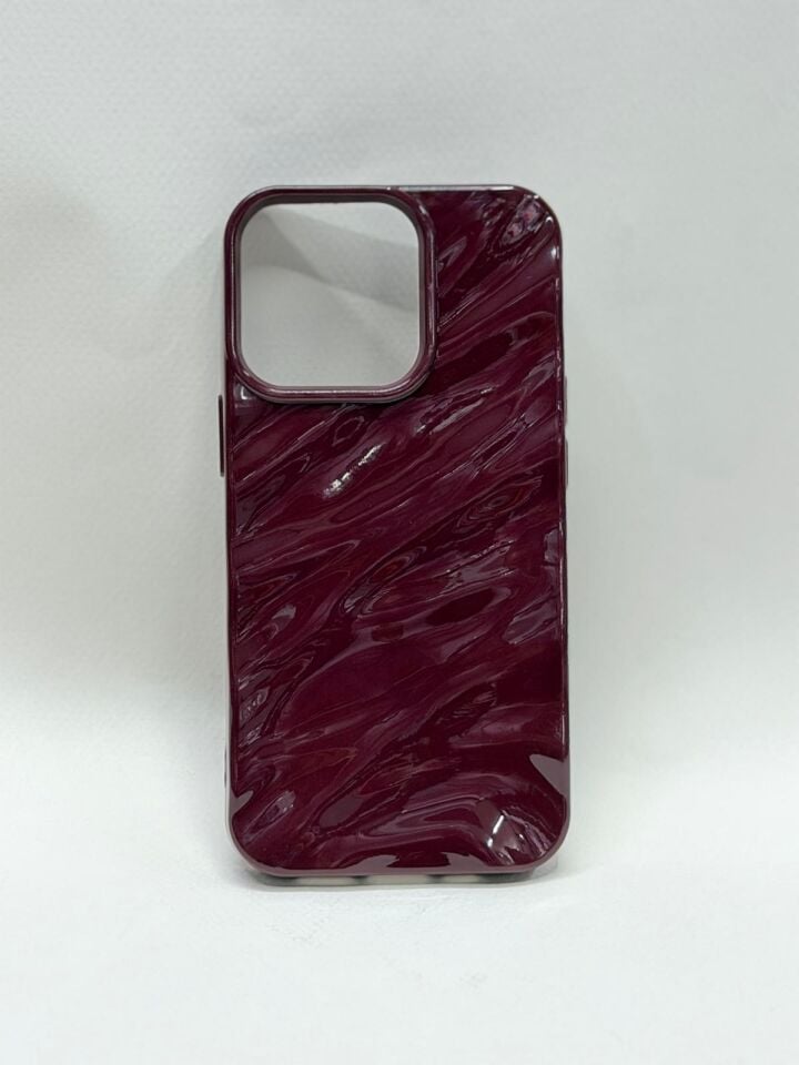 iPhone 13 Pro Uyumlu Bordo Kılıf - Kadife İç Astarlı Lansman Serisi