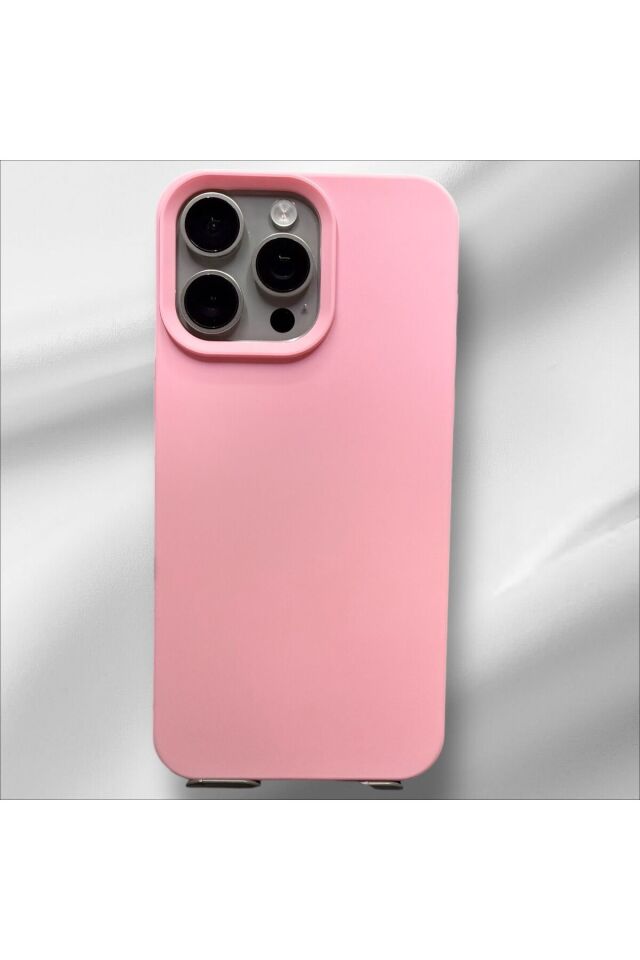 İphone 15 Pro Max Silikon Lansman Kılıf Pembe