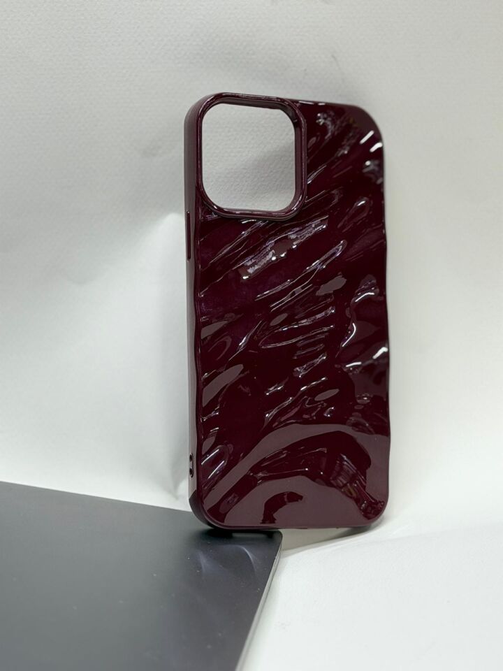 iPhone 12 Pro Max Uyumlu Lansman Kılıf - Premium Silikon, Kadife İç Astarlı (Bordo)
