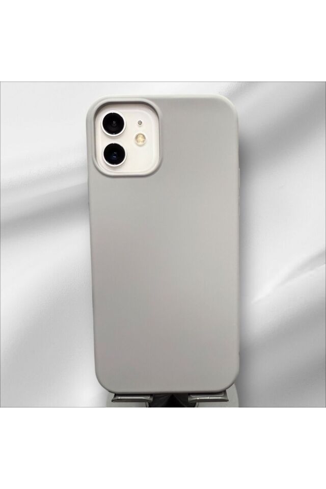 İphone 12 Silikon Lansman Kılıf Gri