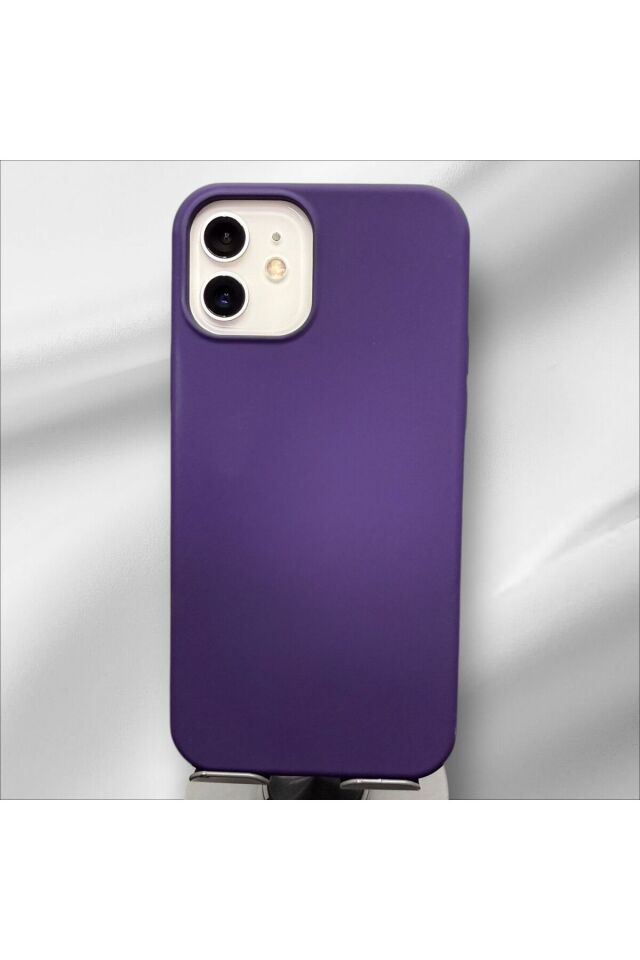 İphone 12 Silikon Lansman Kılıf Mor