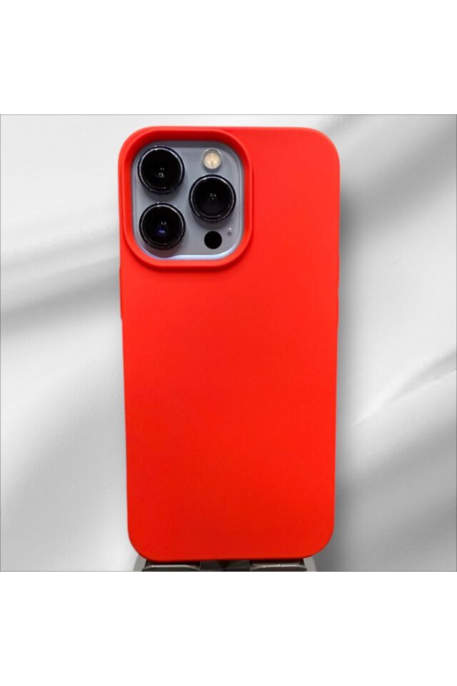 İphone 13 Pro Silikon Lansman Kılıf Kırmızı
