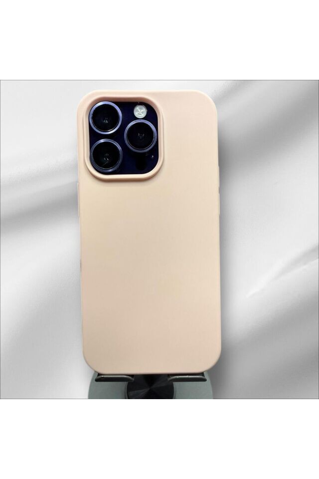 İphone 14 Pro Silikon Lansman Kılıf Bej