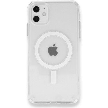 iPhone 11 Uyumlu MagSafe Özellikli Şeffaf Kılıf - Sararmayan Mıknatıslı Koruma