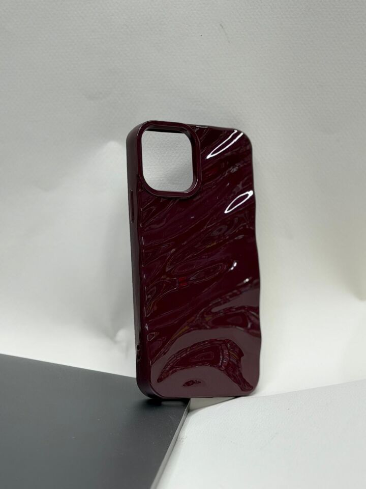 iPhone 11 Pro Bordo Kılıfı - Kadife İç Astarlı Silikon