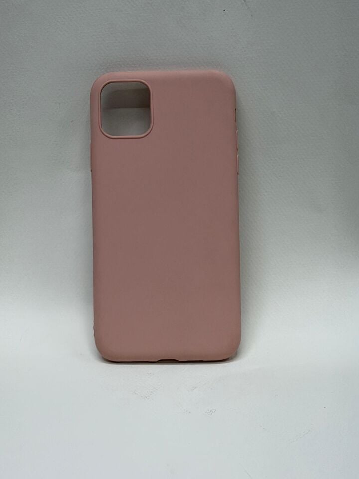 iPhone 11 Pro Max İçi Kadife Lansman Silikon Kılıf – Kamera Korumalı ve Premium Dokunuş Pembe