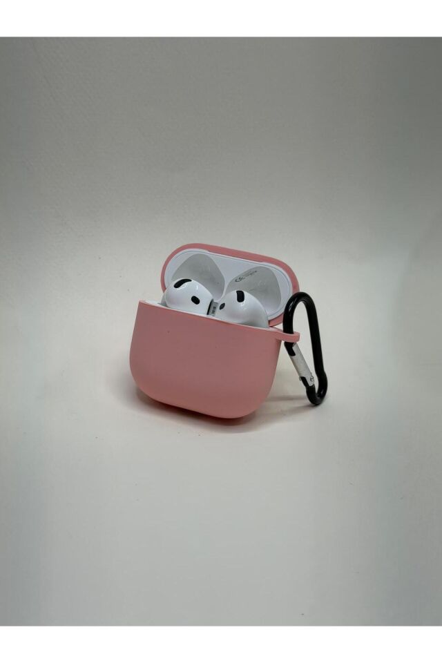 AirPods 4. Nesil Uyumlu Premium Silikon Kılıf - Darbe Emici Koruyucu Kılıf Pembe