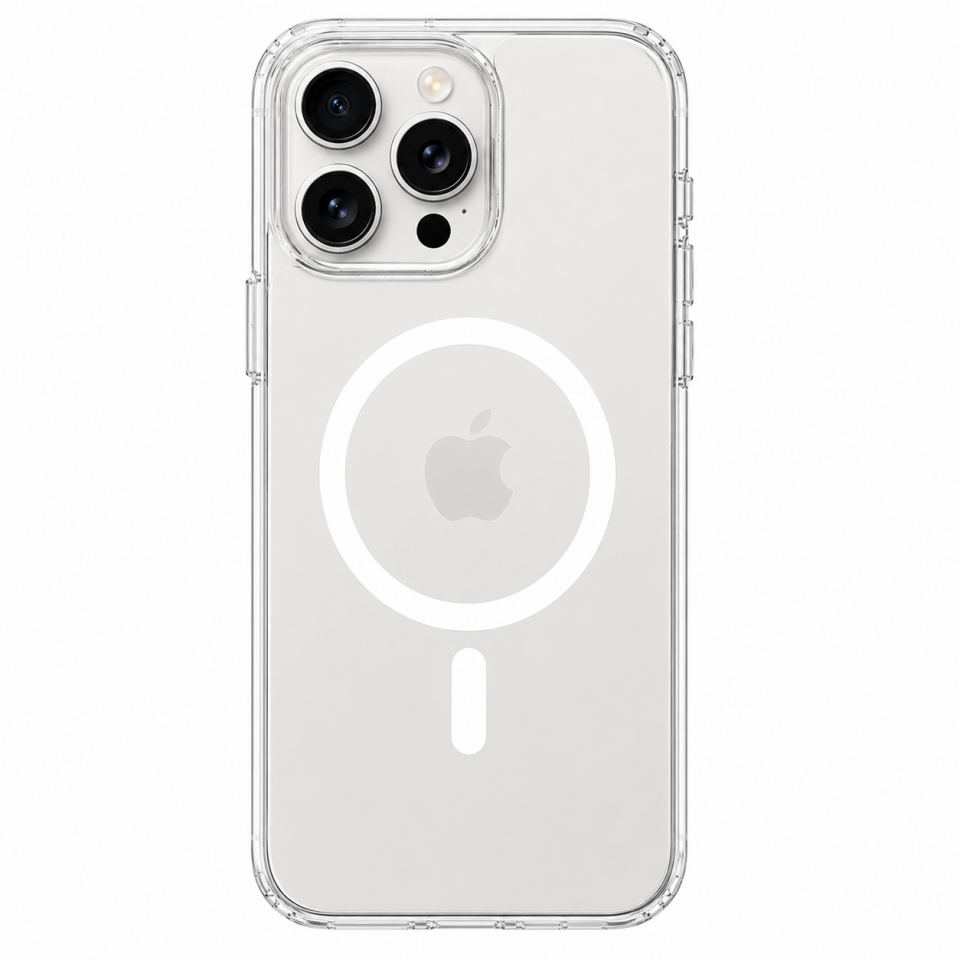 iPhone 15 Pro Max Uyumlu Şeffaf Magsafe Kılıf – Sararmaz, Darbe Emici