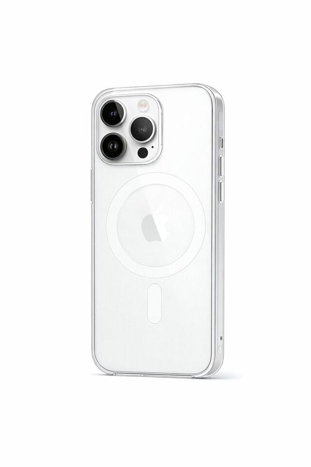 iPhone 14 Pro Max Uyumlu Şeffaf Magsafe Kılıf – Sararmaz, Darbe Emici