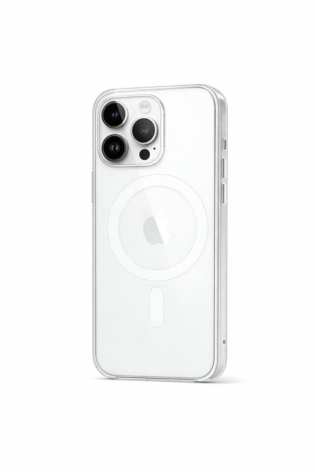 iPhone 14 Pro Uyumlu Şeffaf Magsafe Kılıf – Sararmaz, Darbe Emici,