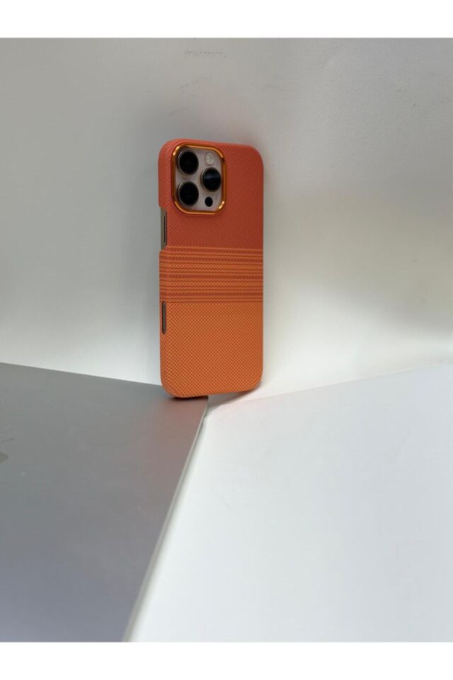 Iphone 16 pro max uyumlu yanmaz karbon fiber premium kılıf Çok Renkli