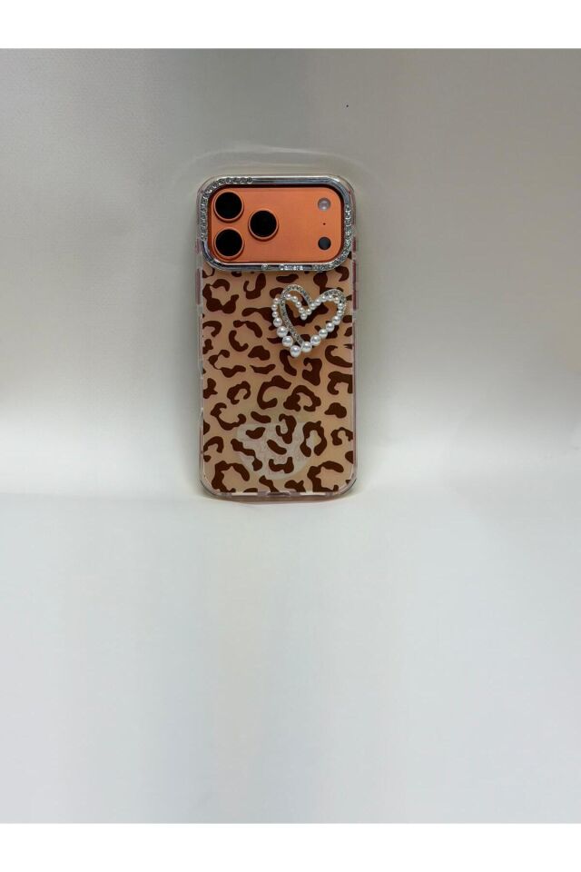Iphone 17 Pro Uyumlu Bling Bling Premium Kılıf Turuncu