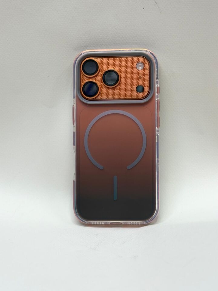 iPhone 17 Pro Uyumlu Rainbow MagSafe Kılıf - Gökkuşağı Renk Geçişli Sararmaz Kapak