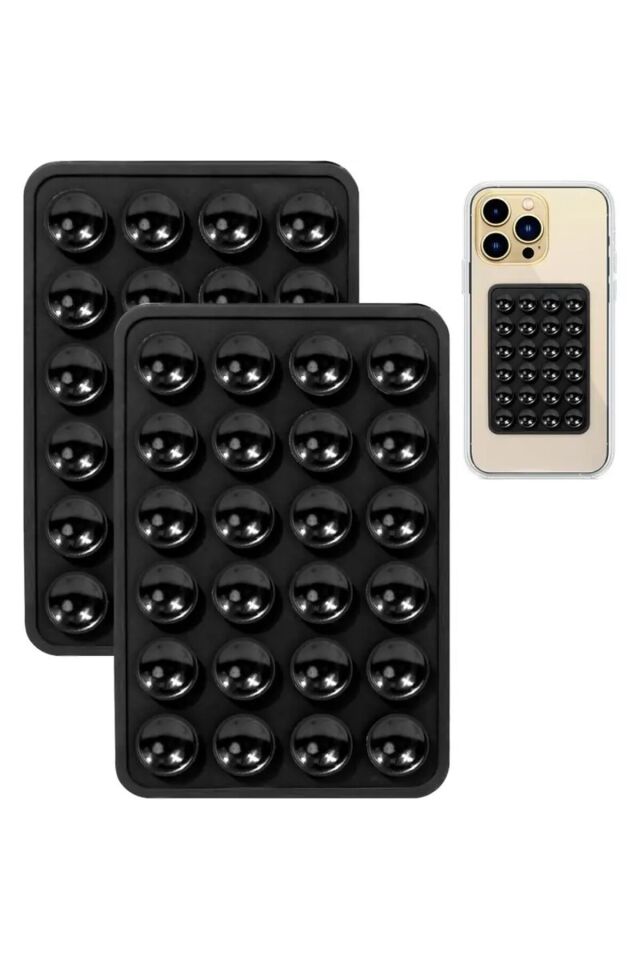 Silikon Vantuzlu Telefon Tutacağı 24 Vantuzlu Uyumlu 1 Paket Yapışkanlı Cep Telefonu Tutucu