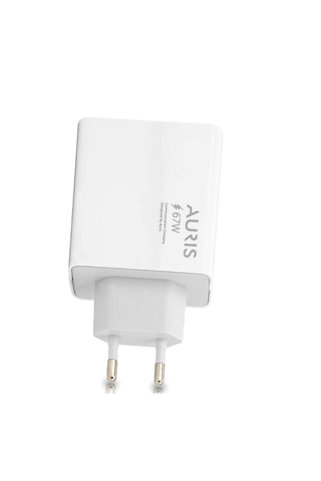 Auris 67 Watt Hızlı Şarj Aleti Type C Kablo + USB Şarj Başlığı Yüksek Hızlı Şarj Göstergesi Çıkaran