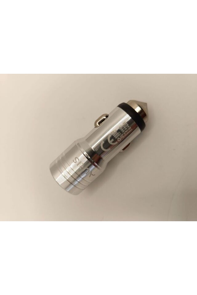 Metal Araç Şarj Çakmaklık, Uyumlu Çift USB Girişli Çakmaklık,Araç Şarj Cihazı