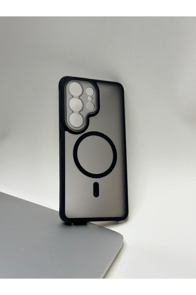 Samsung S26 Ultra Uyumlu - Kamera Koruyuculu Magsafe Kılıf Siyah