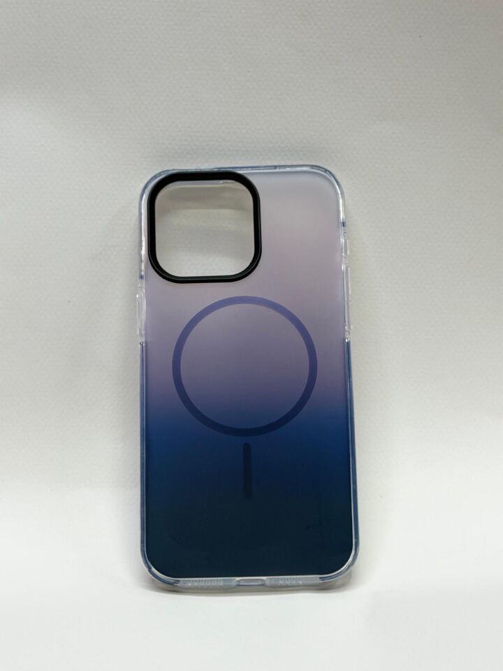 iPhone 15 Pro Max Uyumlu Rainbow Renkli MagSafe Siyah/Şeffaf Kılıf - Göz Alıcı Koruma