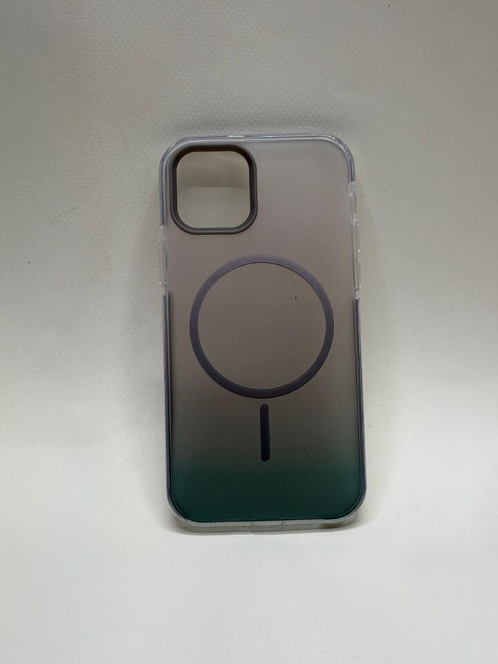 iPhone 12 ve iPhone 12 Pro Uyumlu Rainbow MagSafe Kılıf - Renk Geçişli, Darbe Emici Lansman Kılıfı