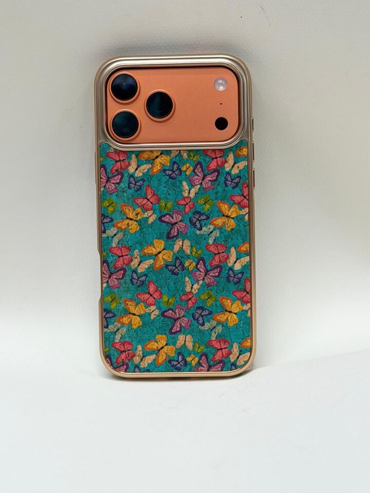 iPhone 17 Pro Max Tuval Kılıf - Egzotik Lotus Desenli Sanatsal Koruyucu