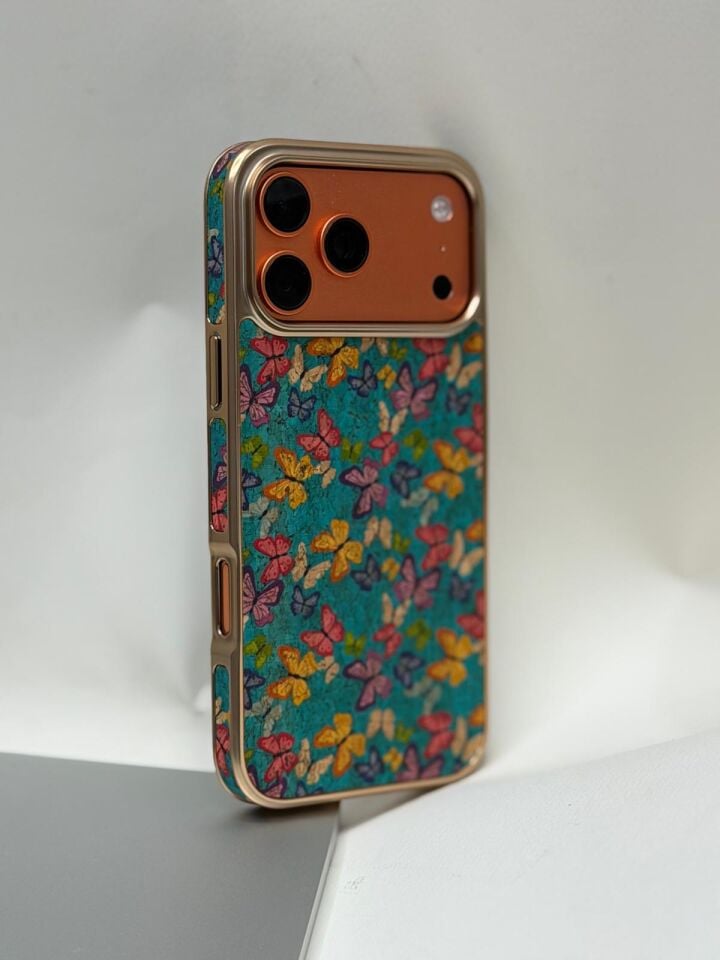 iPhone 17 Pro Max Tuval Kılıf - Egzotik Lotus Desenli Sanatsal Koruyucu Model 5
