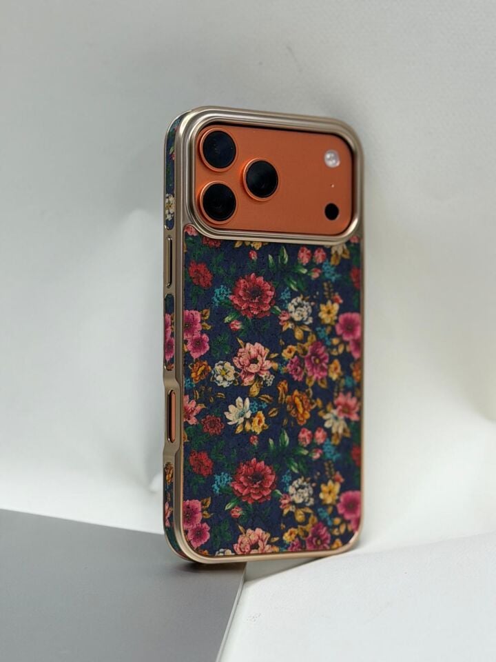 iPhone 17 Pro Max Tuval Kılıf - Egzotik Lotus Desenli Sanatsal Koruyucu Model 8