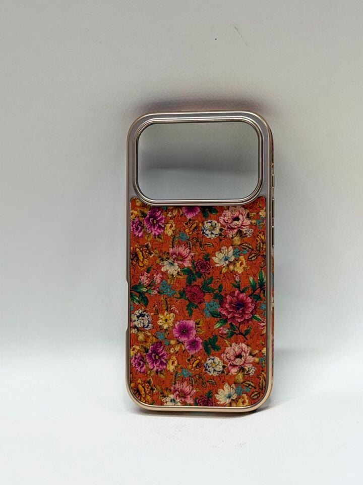 iPhone 17 Pro Tuval Kılıf - Egzotik Lotus Desenli Sanatsal Koruyucu Model 6