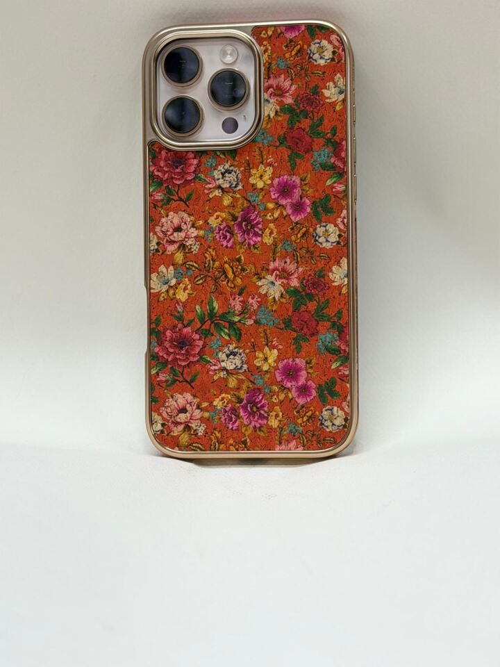 iPhone 16 Pro Max Tuval Kılıf - Egzotik Lotus Desenli Sanatsal Koruyucu
