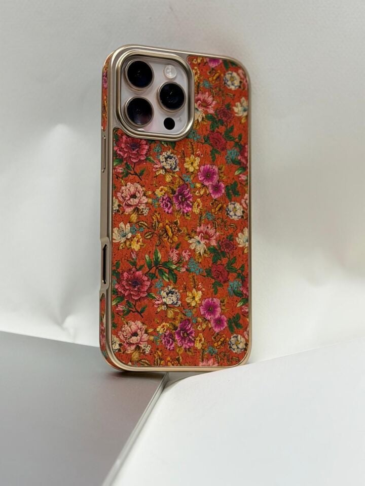 iPhone 16 Pro Max Tuval Kılıf - Egzotik Lotus Desenli Sanatsal Koruyucu Model 7
