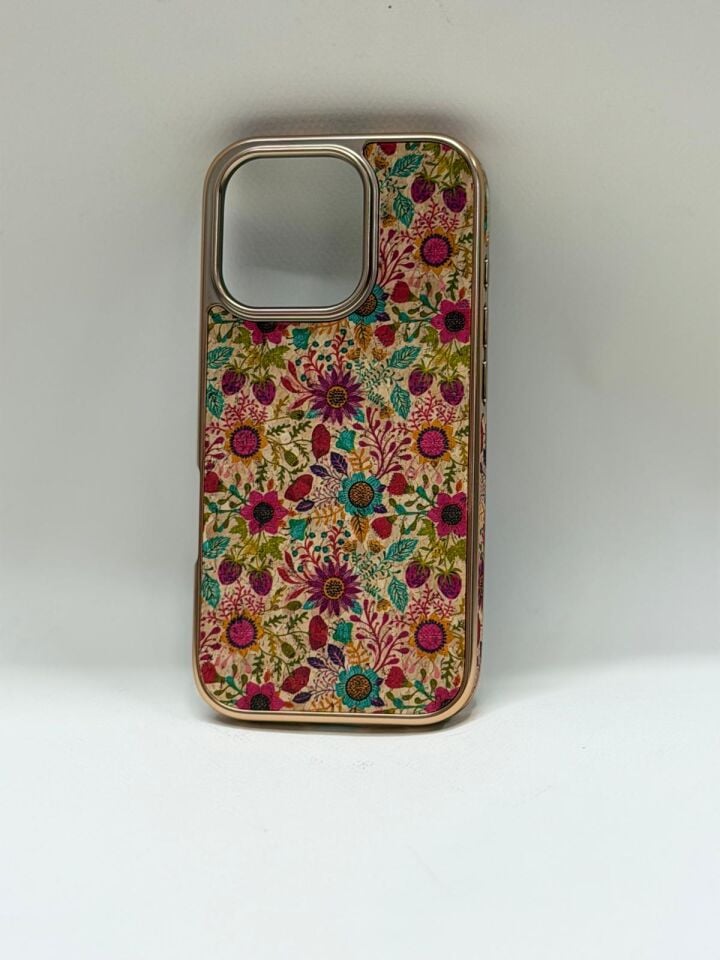 iPhone 16 Pro Tuval Kılıf - Egzotik Lotus Desenli Sanatsal Koruyucu Model 8