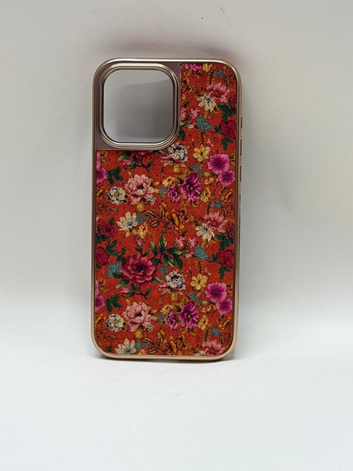 iPhone 15 Pro Max Tuval Kılıf - Egzotik Lotus Desenli Sanatsal Koruyucu Model 8