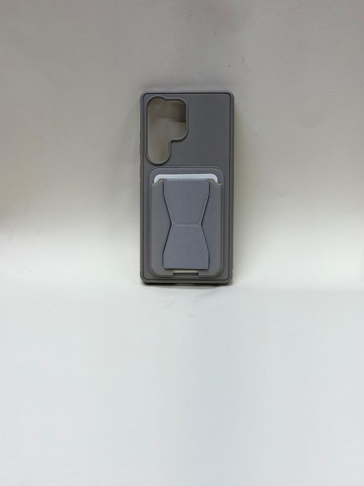 Samsung Galaxy S25 FE Uyumlu Kartlıklı Premium Kılıf - Gizli Bölmeli Cüzdan Kılıf Gri