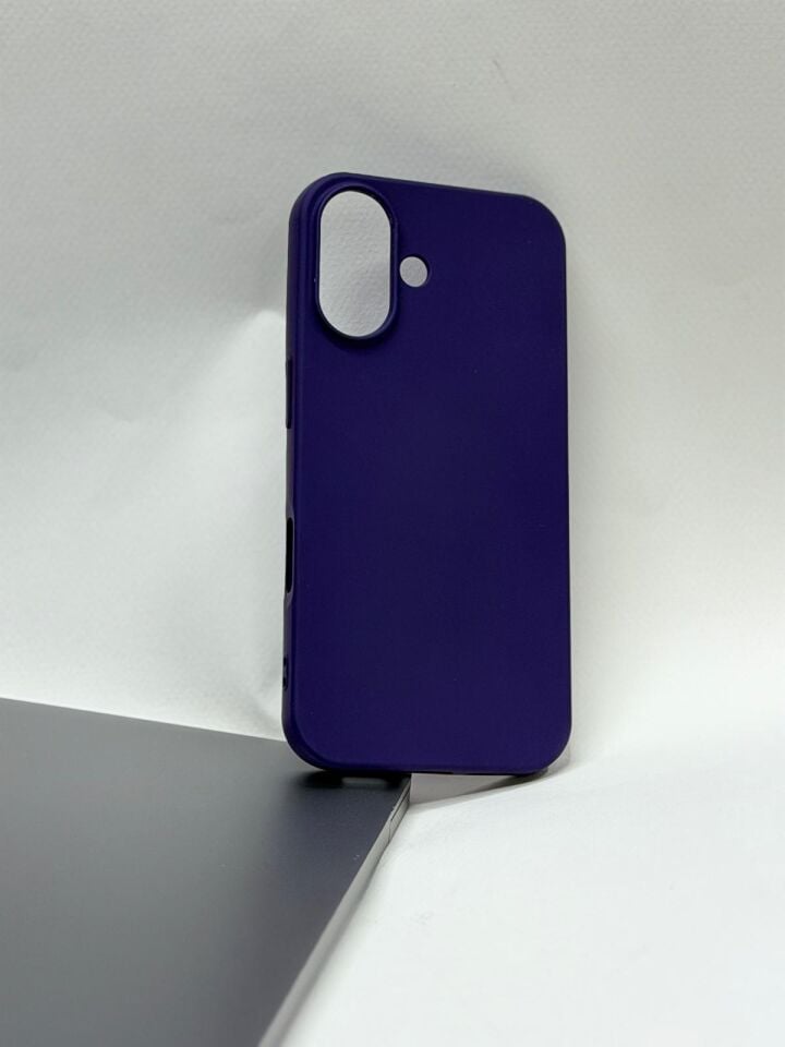 iPhone 16 İle Tam Uyumlu Premium Lansman Kılıfı - İçi Kadife Lansman Özel Silikon Lacivert