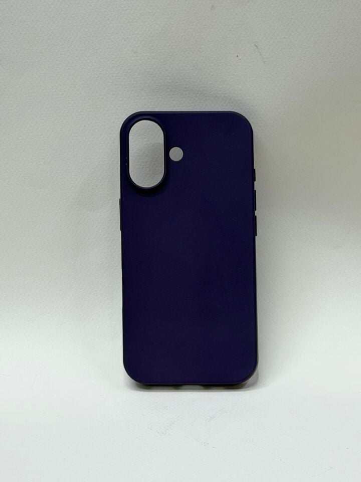 iPhone 16 İle Tam Uyumlu Premium Lansman Kılıfı - İçi Kadife Lansman Özel Silikon Lacivert