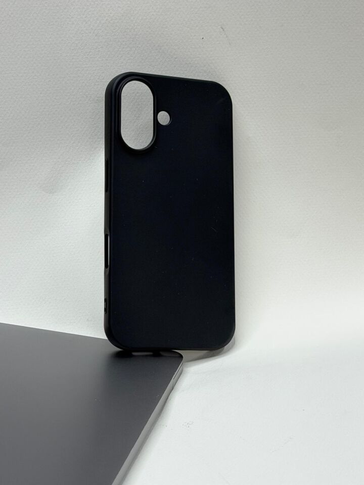 iPhone 16 İle Tam Uyumlu Premium Lansman Kılıfı - İçi Kadife Lansman Özel Silikon Siyah