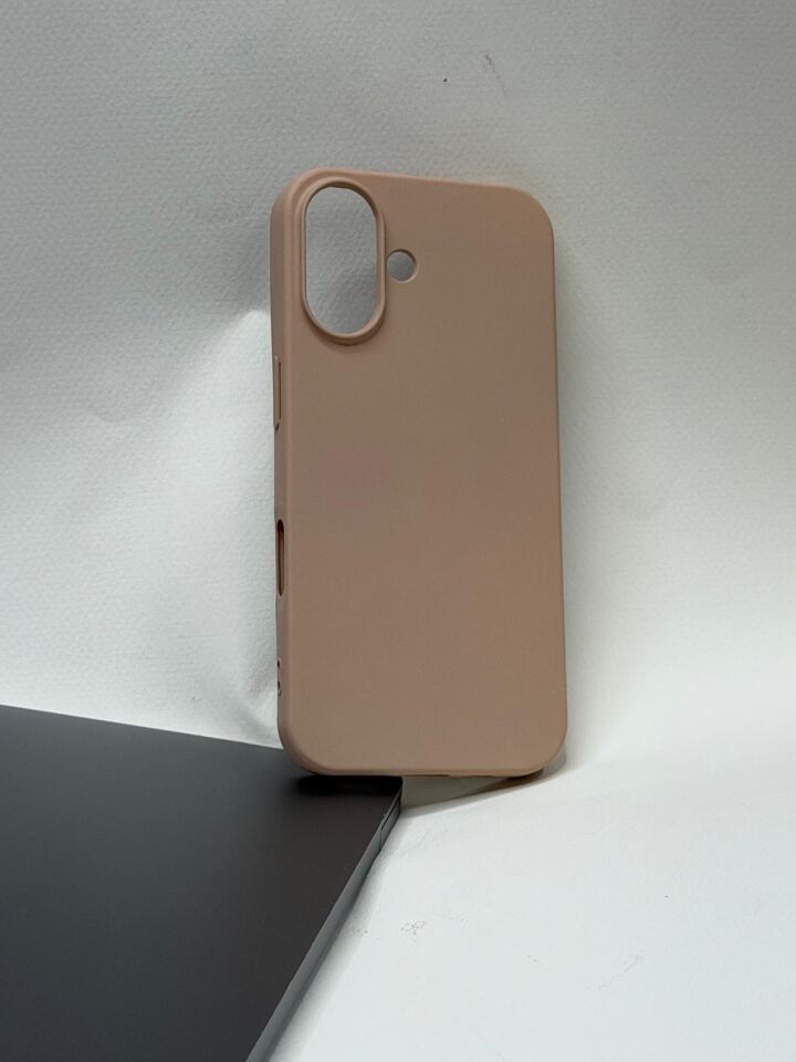 iPhone 16 İle Tam Uyumlu Premium Lansman Kılıfı - İçi Kadife Lansman Özel Silikon Kahverengi