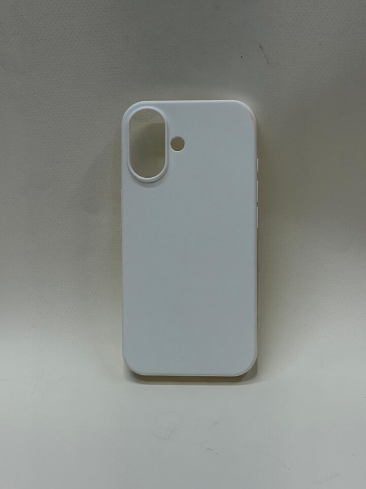 iPhone 16 İle Tam Uyumlu Premium Lansman Kılıfı - İçi Kadife Lansman Özel Silikon Beyaz
