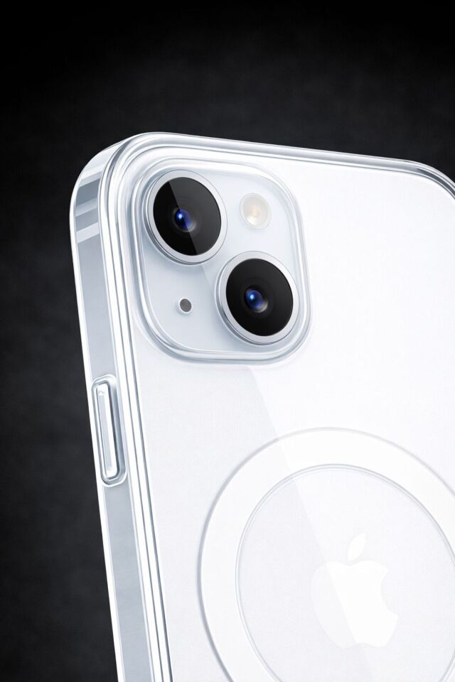 iPhone 15 Uyumlu Şeffaf Magsafe Kılıf – Sararmaz Darbe Emici Şeffaf