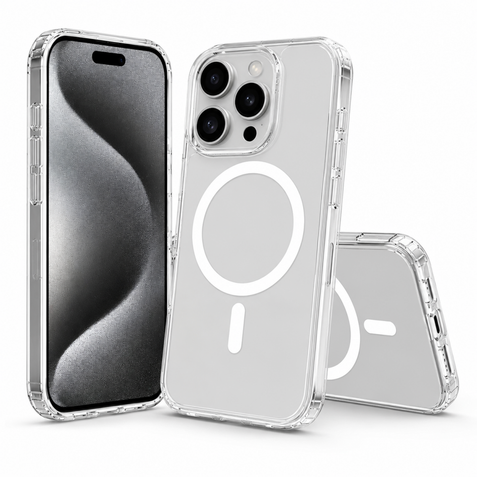 EFCASE iPhone 16 Pro Uyumlu Şeffaf MagSafe Kılıf Darbe Korumalı Kamera Korumalı