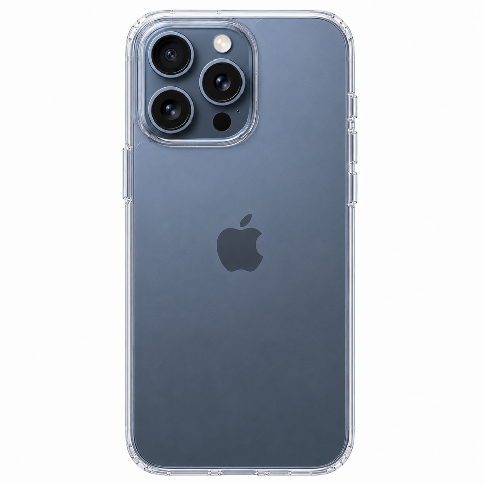 EFCASE iPhone 15 Pro Max Uyumlu Şeffaf Darbe Korumalı Silikon Kılıf Kamera Korumalı