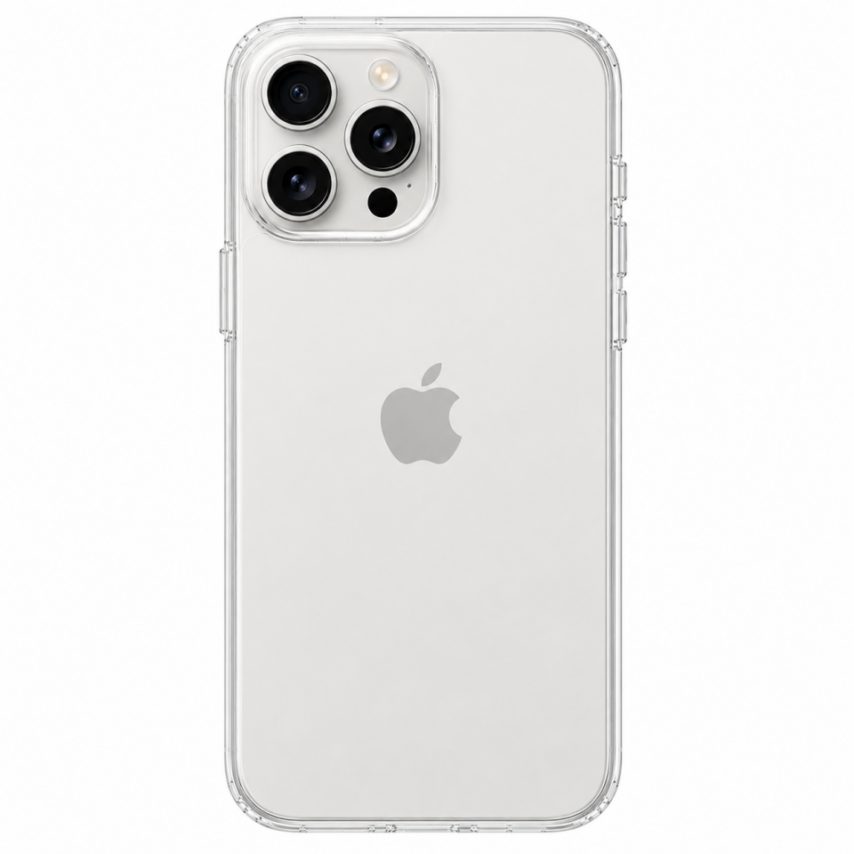 EFCASE iPhone 15 Pro Max Uyumlu Şeffaf Darbe Korumalı Silikon Kılıf Kamera Korumalı
