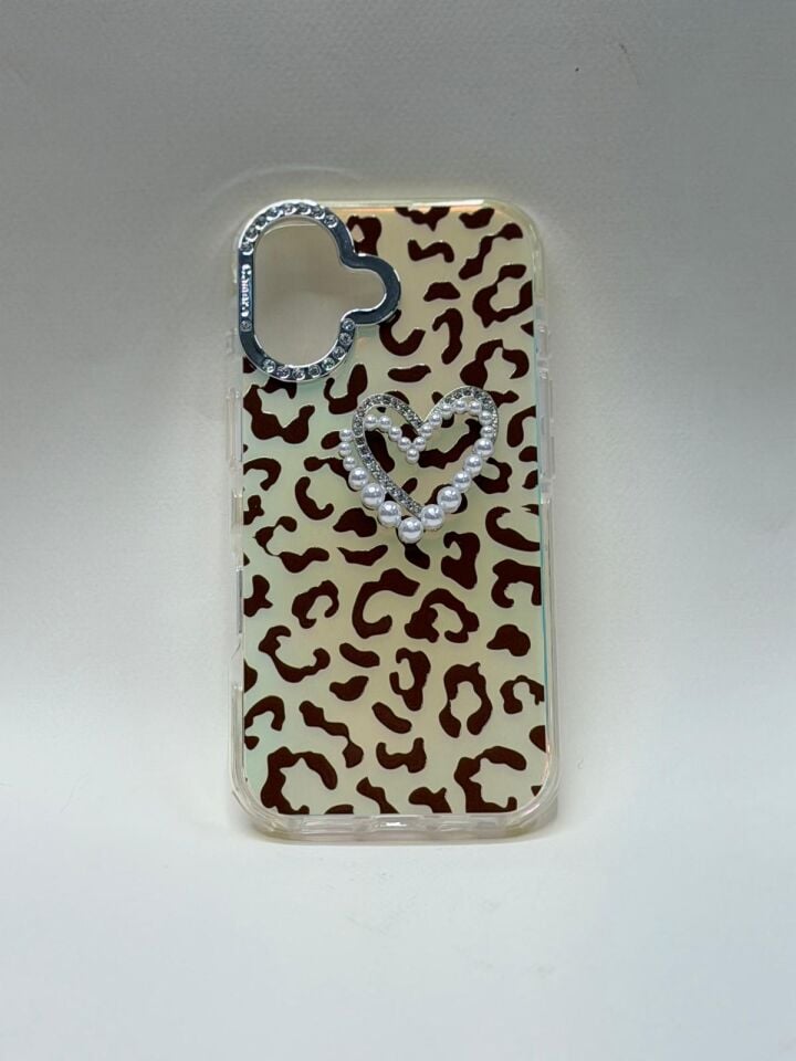 iPhone 17 Uyumlu Lüks Bling Bling Taşlı Koruyucu Kılıf - Parlak Simli Şık Tasarım Sarı
