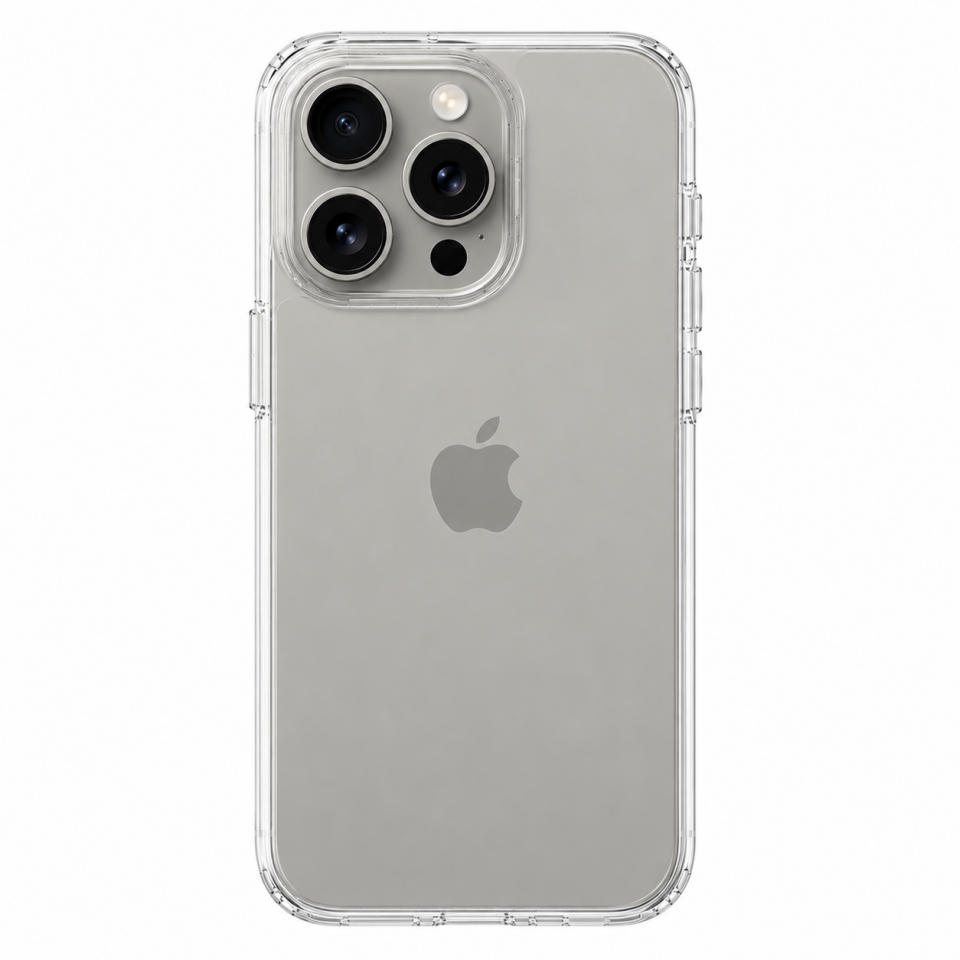 EFCASE iPhone 15 Pro Uyumlu Şeffaf Kılıf Kamera Korumalı Darbe Emici Silikon Kılıf