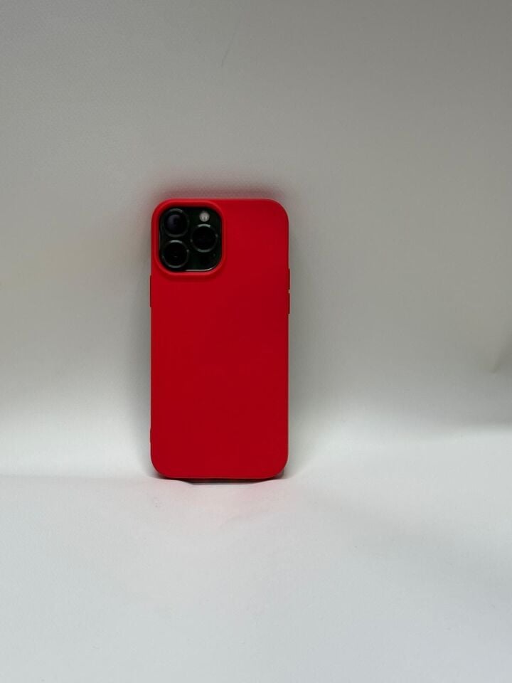 Iphone 13 Pro Max Uyumlu Silikon Lansman Kılıf Kırmızı