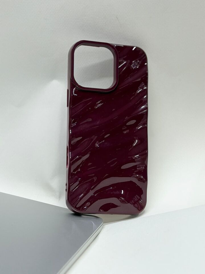 iPhone 16 Pro Max Uyumlu Bordo Lansman Kılıf - İçi Kadife Derin Koruma