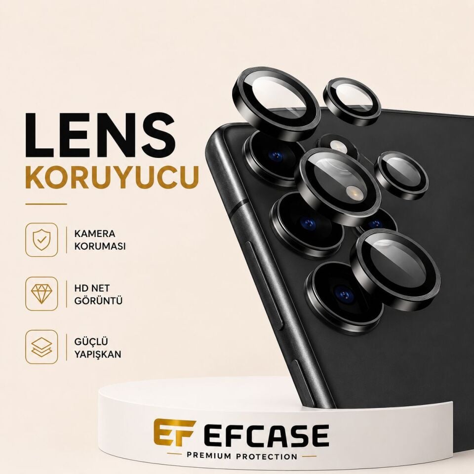 Samsung Galaxy S22 Ultra Uyumlu Kamera Lens Koruyucu | 9H Temperli Cam Çizilmez Lens Koruma